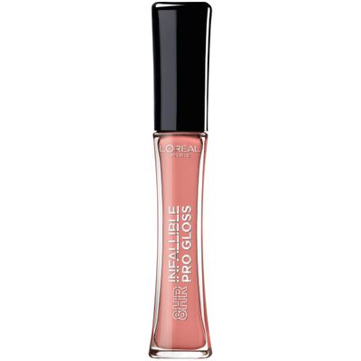 LOral Paris Makeup Infallible 8 Hour Hydrating Lip Gloss, Shell Pink, 0.21 Fl Oz