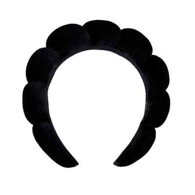 Molly Skin Black Spa Headband for Washing Face, Velvet Headband for Skincare, Face Washing, Makeup and Makeup Removal