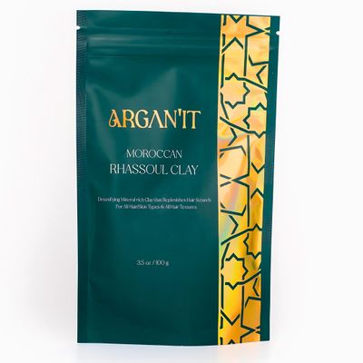 Moroccan Organic Red Rhassoul Clay - Skin care mask for deep cleansing, nourishing, detoxifying Skin &amp; Hair Cleanser from Red Lava organically mined