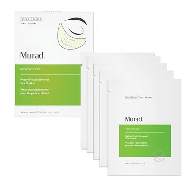 Murad Dr. Zion Retinol Youth Renewal Eye Masks - No-Slip Under Eye Patches for Fine Lines, Wrinkles, Crows Feet and Puffy Eyes - Full Absorption Treatment Strips, 5 Pairs