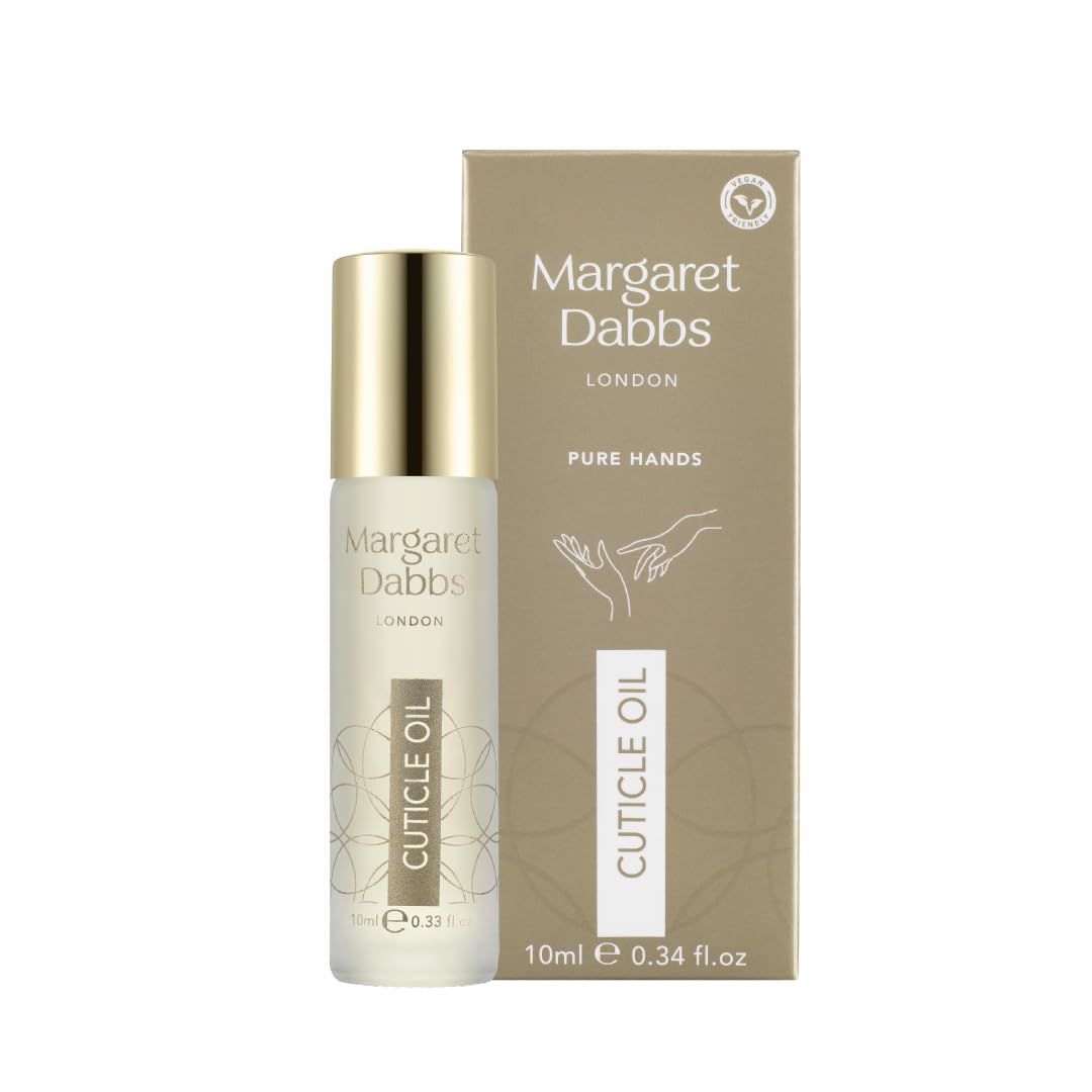 Margaret Dabbs London Pure Cuticle Oil Fast Absorbing Rollerball Oil to Restore Healthy Cuticles with Jojoba Oil and Borage Seed Oil 10ml