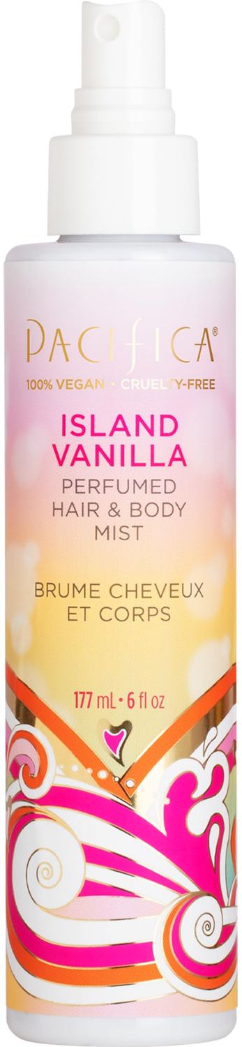 Pacifica Beauty Island Vanilla Hair &amp; Body Mist, Functional Fragrance Spray For A Mood-Lifting Experience, Paraben-Free, Vegan &amp; Cruelty-Free