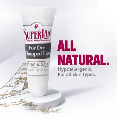 Organic lanolin lip balm - Medical grade - Natural nipple cream - Moisturizer for dry cracked lips - Hydrating lip care - Ultra pure jojoba oil - Kosher chapstick.