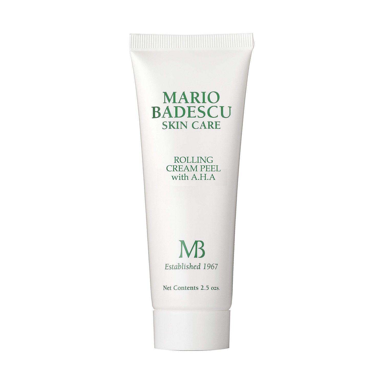 Mario Badescu Rolling Cream Peel for AHA for All Skin Types | Face Treatment with Lactic Acid &amp; Kaolin | Visibly Improves Uneven Skin Texture | 2.5 Fl Oz