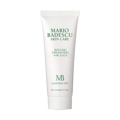 Mario Badescu Rolling Cream Peel for AHA for All Skin Types | Face Treatment with Lactic Acid &amp; Kaolin | Visibly Improves Uneven Skin Texture | 2.5 Fl Oz