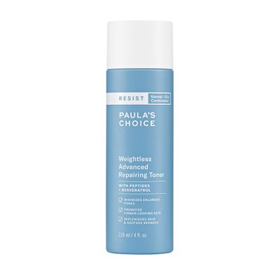 Paula&#39;s Choice Resist Weightless Advanced Repairing Toner, Niacinamide &amp; Hyaluronic Acid, Wrinkles &amp; Large Pores, Oily Skin, 4 Ounce