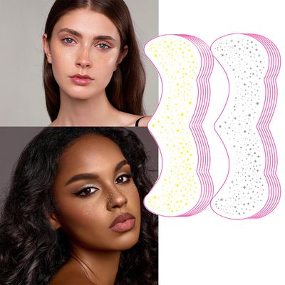 Makeup Patches - Face Glitter Makeup Speckles - Glow Up Cute Glitter Makeup Accessories for Women - Cosmetic Glitter Tattoos for Face - 12 Sheet