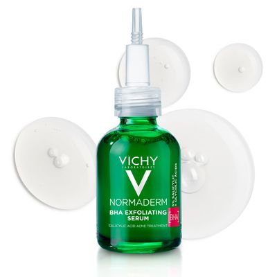 Vichy Normaderm BHA Exfoliating Serum, Salicylic Acid Acne Treatment for Face, Formulated with 4% Glycolic Acid, Gentle Face Exfoliator Clears Blackheads &amp; Acne Blemishes, 1.01 Fl. Oz