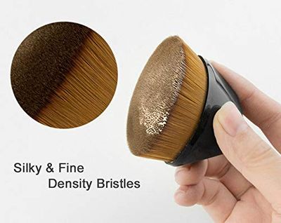 JOSALINAS Foundation Makeup Brush Fast Flawless Application Blusher Liquid Cream Powder Cosmetic Body Blending Tool, Black