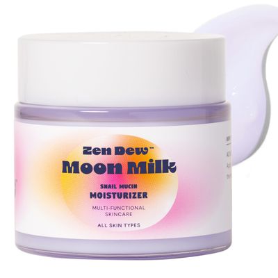 Snail Mucin Moisturizer: Moon Milk Glow Cream by Zen Dew | Korean Moisturizer | Hydrates, Repairs, Plumps, Smooths for Glass Skin | Cruelty Free Snail Moisturizer | Made in S. Korea | 3.52 Oz