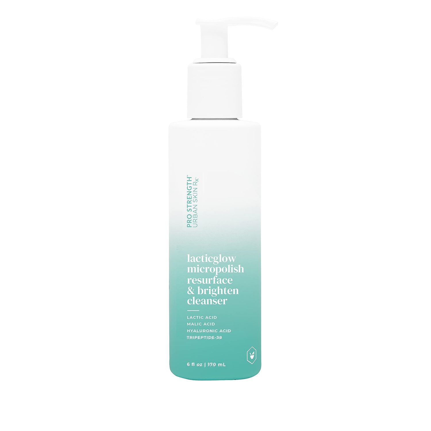 Urban Skin Rx LacticGlow Micropolish Resurface &amp; Brighten Cleanser | Daily Gentle Scrub and Foaming Cleanser Clarifies and Smooths Skin, Formulated with Lactic, Citric and Hyaluronic Acid | 6.0 Oz