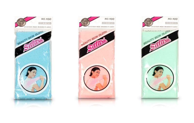 Salux Bath Towel Blue Peach Green 3 Count Pack