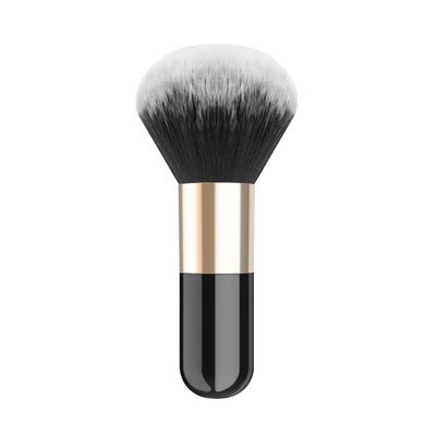 Luxspire Powder Makeup Brush, Flat Kabuki Brush, Single Large Makeup Brush Soft Face Mineral Powder Foundation Brush Blush Brush for Blending Makeup, Black &amp; Gold