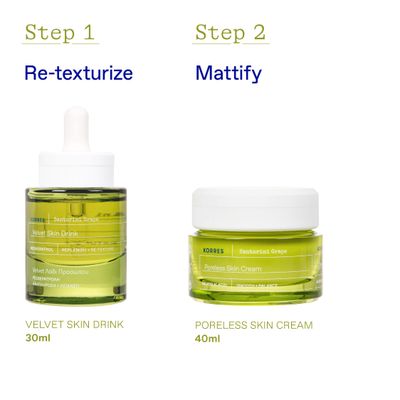 KORRES | Santorini Grape Duo regimen set | Velvet Skin Drink Face oil &amp; Skin Cream