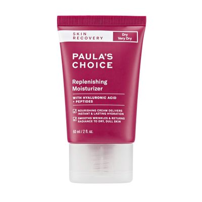 Paula&#39;s Choice SKIN RECOVERY Replenishing Facial Moisturizer Cream with Hyaluronic Acid, Soothes Redness &amp; Sensitive Skin Prone to Rosacea &amp; Eczema, Paraben-Free &amp; Fragrance-Free, 2 Fl Oz