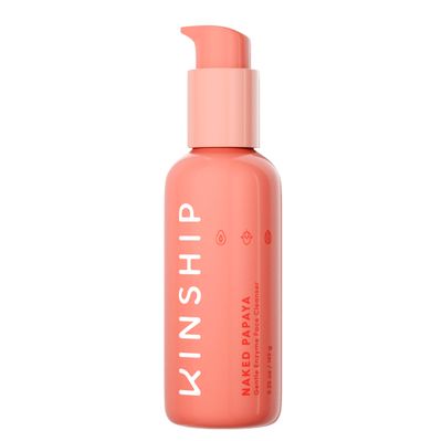 Kinship Naked Papaya Gentle Enzyme Milky Cleanser - Jojoba Oil Facial Cleanser - Non-Foaming Cream Face Wash + Vitamin E - Eye &amp; Face Makeup Remover - Soothe &amp; Hydrate - For All Skin Types (5.25 Oz)