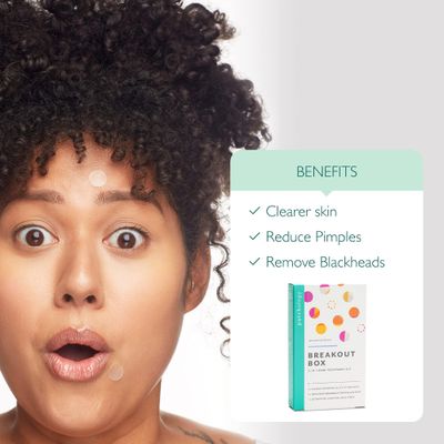 Patchology Breakout Box 3-in-1 Pimple &amp; Acne Spots Treatment Patch Kit with 3 Nose Strips, 24 Salicylic Acid Dots, and 24 Hydrocolloid Dots - For Men and Women - Dark Spot Patches for Face