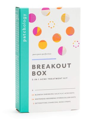 Patchology Breakout Box 3-in-1 Pimple &amp; Acne Spots Treatment Patch Kit with 3 Nose Strips, 24 Salicylic Acid Dots, and 24 Hydrocolloid Dots - For Men and Women - Dark Spot Patches for Face