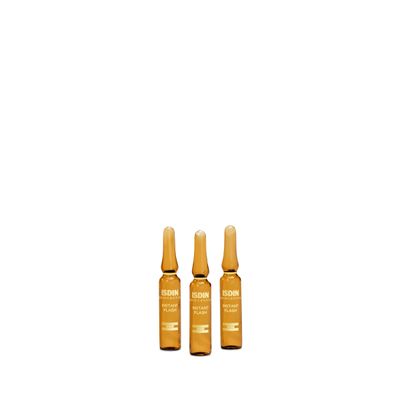 ISDIN Isdinceutics Instant Flash Firming and Lifting Serum for Face with Antioxidants and Hyaluronic Acid - 5 ampoules, 0.06FL OZ x 5