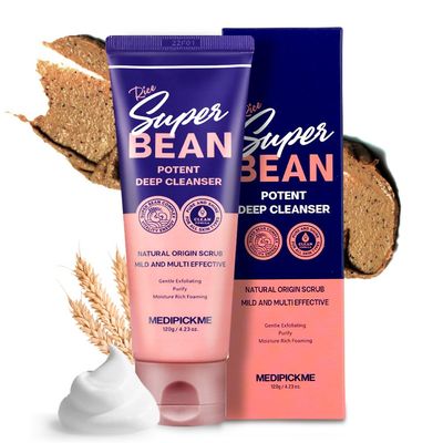MEDIPICKME Rice Super Bean Potent Face Wash. The Rice Wash Soft Cream Facial Cleanser Washes Buildup
