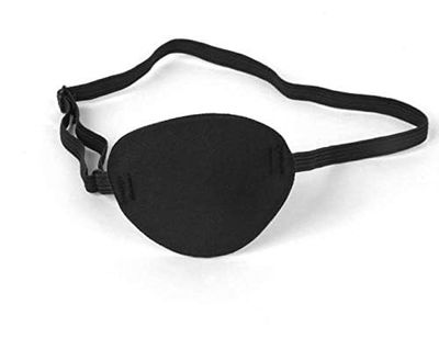 WINBOB Adjustable Eye Patch for Adults and Kids, Black, Comfortable Strabismus Recovery Eye Mask