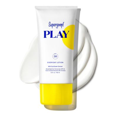 Supergoop! PLAY Everyday SPF 30 Lotion, 5.5 oz - Broad Spectrum Sunscreen for Sensitive Skin - Water &amp; Sweat Resistant Body &amp; Face Sunscreen - Clean Ingredients - Great for Active Days