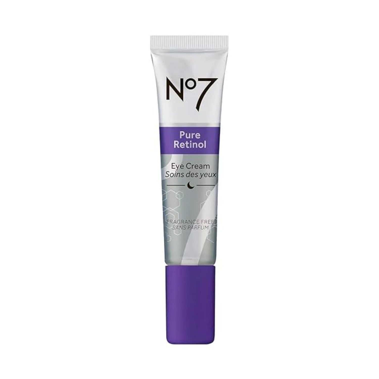 No7 Pure Retinol Eye Cream - Under Eye Cream for Wrinkles, Fine Lines &amp; Puffiness with 0.5% Retinol - Infused with Shea Butter to Smooth and Hydrate Skin (0.5 Oz)