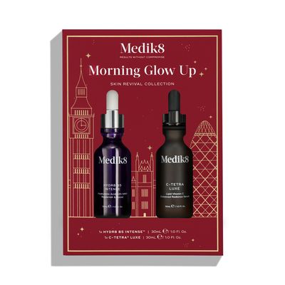 Medik8 Morning Glow Up Duo - Hydr8 B5 Intense, C-Tetra Luxe - Brightening Daily Vitamin C Serum - Intensive Hydration Hyaluronic Acid Serum - 2 pc