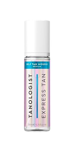 Tanologist Express Self Tan Mousse, Medium - Self Tanning Foam - Hydrating Sunless Tanner, Vegan &amp; Cruelty Free - 6.76 Fl Oz