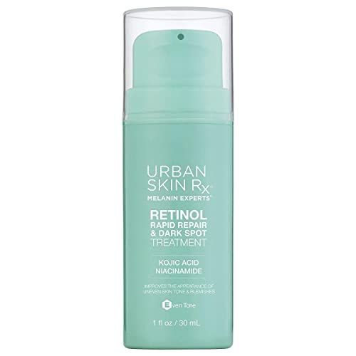 USRx Retinol Rapid Repair Treatment, Fast-Absorbing, Targets Fine Lines, Hyperpigmentation, and Blemishes, Fragrance-Free with Retinol, Squalane, Niacinamide and Kojic Acid, 1.0 Fl Oz