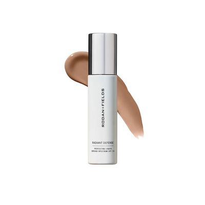 Rodan and Fields Radiant Defense Perfecting Liquid SPF 30 - Sand| 50 mL | 4-in-1 Makeup &amp; Skin Care Beauty Solution | Sunscreen | Face Moisturizer | Light Skincare Foundation | Sunscreen for Face