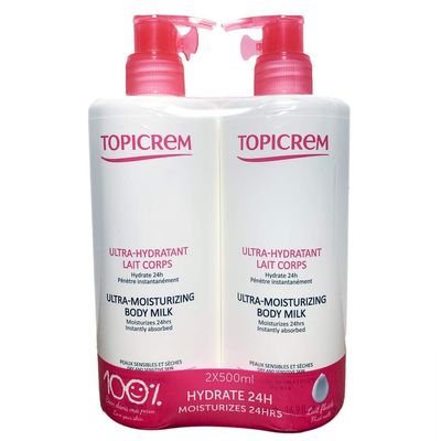 Topicrem Ultra-Moisturizing Body Milk 2 x 500ml