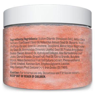 Himalayan Salt Scrub Face Foot & Body Exfoliator Infused with Collagen and Stem Cell Exfoliating Salt Body Scrub for Toning Cellulite Skin Care by M3 Naturals