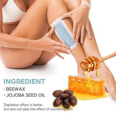 SUMAX Wax Strips Bikini Hair Removal, 40 Face Wax Strips for Women, Waxing Strips Body Hair Removal, 20 Double Sided Bikini Line Wax Strips with 6 Oil Wipes for Women All Skin Types, Blue