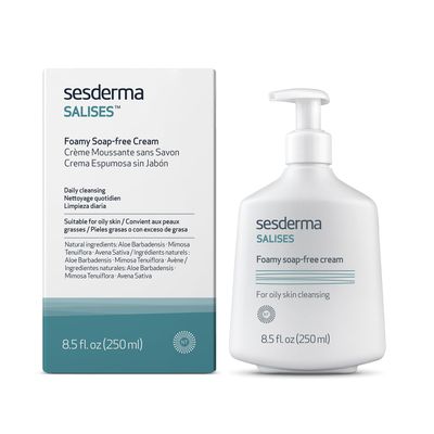 Sesderma SALISES Foamy Soap-Free Cream | Soap-Free Skin Cleanser | Acne-Prone Skin | Salicylic Acid | Pore Cleansing, 8.5 fl oz