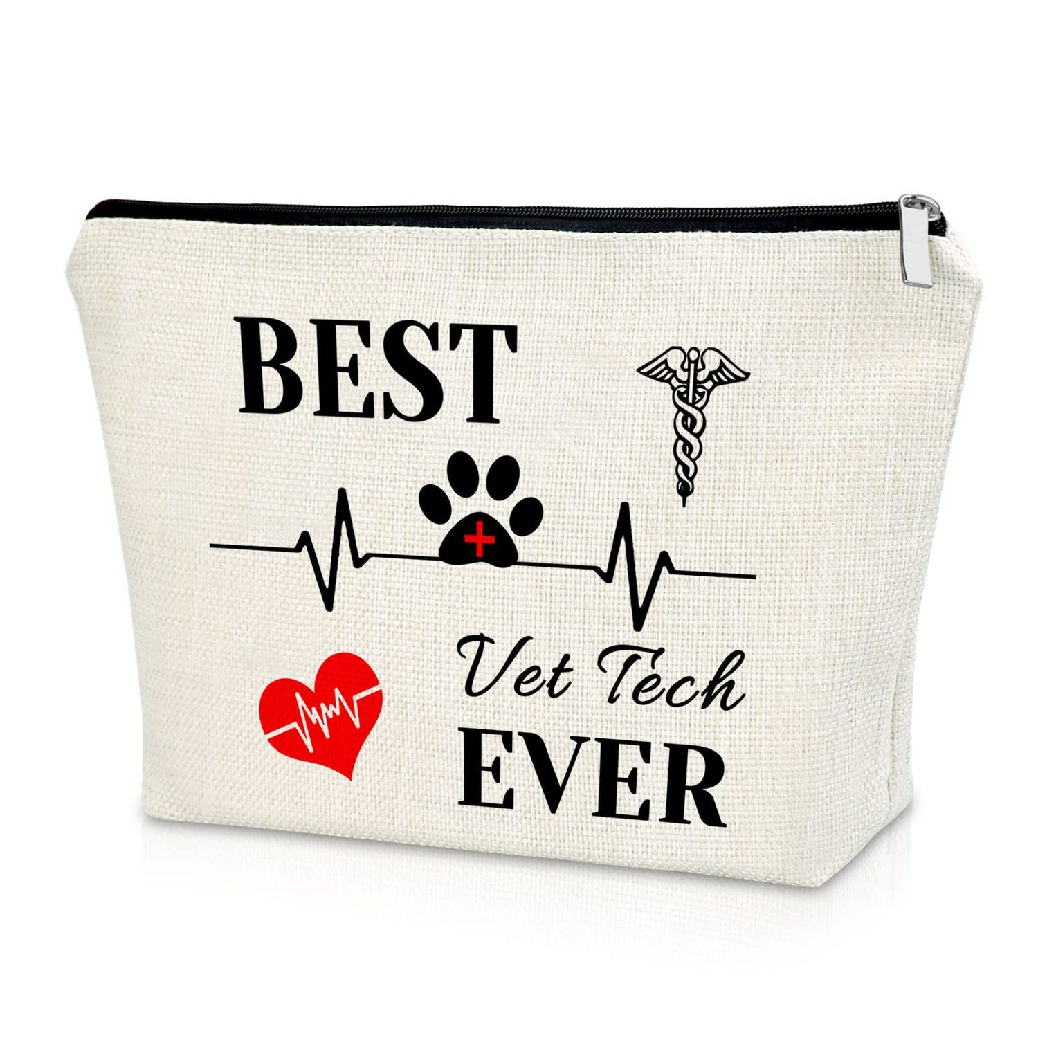 Sazuwu Vet Tech Gifts Makeup Bag Veterinarian Appreciation Gift Christmas Gift Veterinary Technician Gift Cosmetic Bag Thank You Gift for Veterinarian Birthday Christmas Gifts Cosmetic Travel Bag