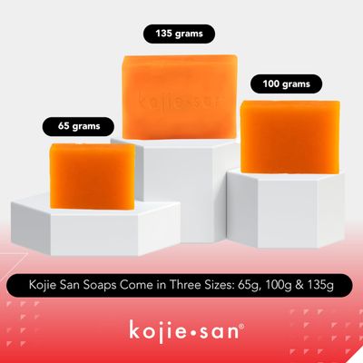 Kojie San Skin and Body Brightening Soap - Original Kojic Acid, Dark Spot Remover Bar Soap with Glycerin &amp; Tea Tree Oil - 65g x 2 Bars