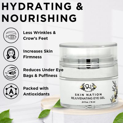 Revitalizing Under Eye Cream, Under Eye Brightener with Plant Based Actives that Boosts Collagen, Can Help With Dark Circles, Can Help Diminish Fine Lines and Help Create Firm Radiant Skin