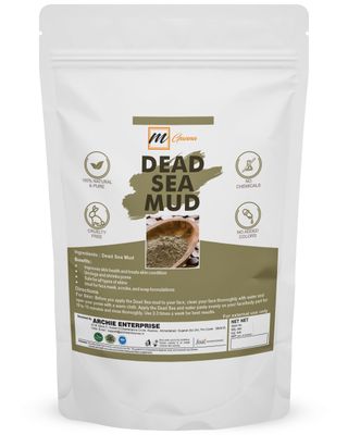 mGanna 100% Natural Dead Sea Mud/Clay Powder for Anti-Ageing &amp; Skin firming, Creams, Face Masks, Scrubs and Soap Making 1 LBS / 454 GMS