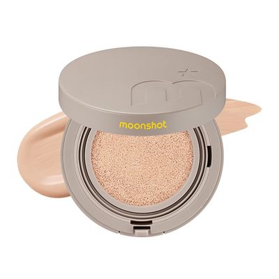 MOONSHOT KOREA Conscious Fit Cushion Foundation Medium Coverage, Long-Lasting &amp; Buildable Foundation For A Smooth, Satin Finish, Vegan &amp; Cruelty-Free,k-beauty (21C Cosmic Peach)