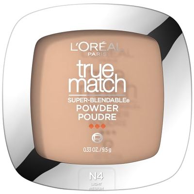 L&#39;Oreal Paris True Match Super Blendable Oil Free Foundation Powder, N4 Light Medium, 0.33 oz, Packaging May Vary