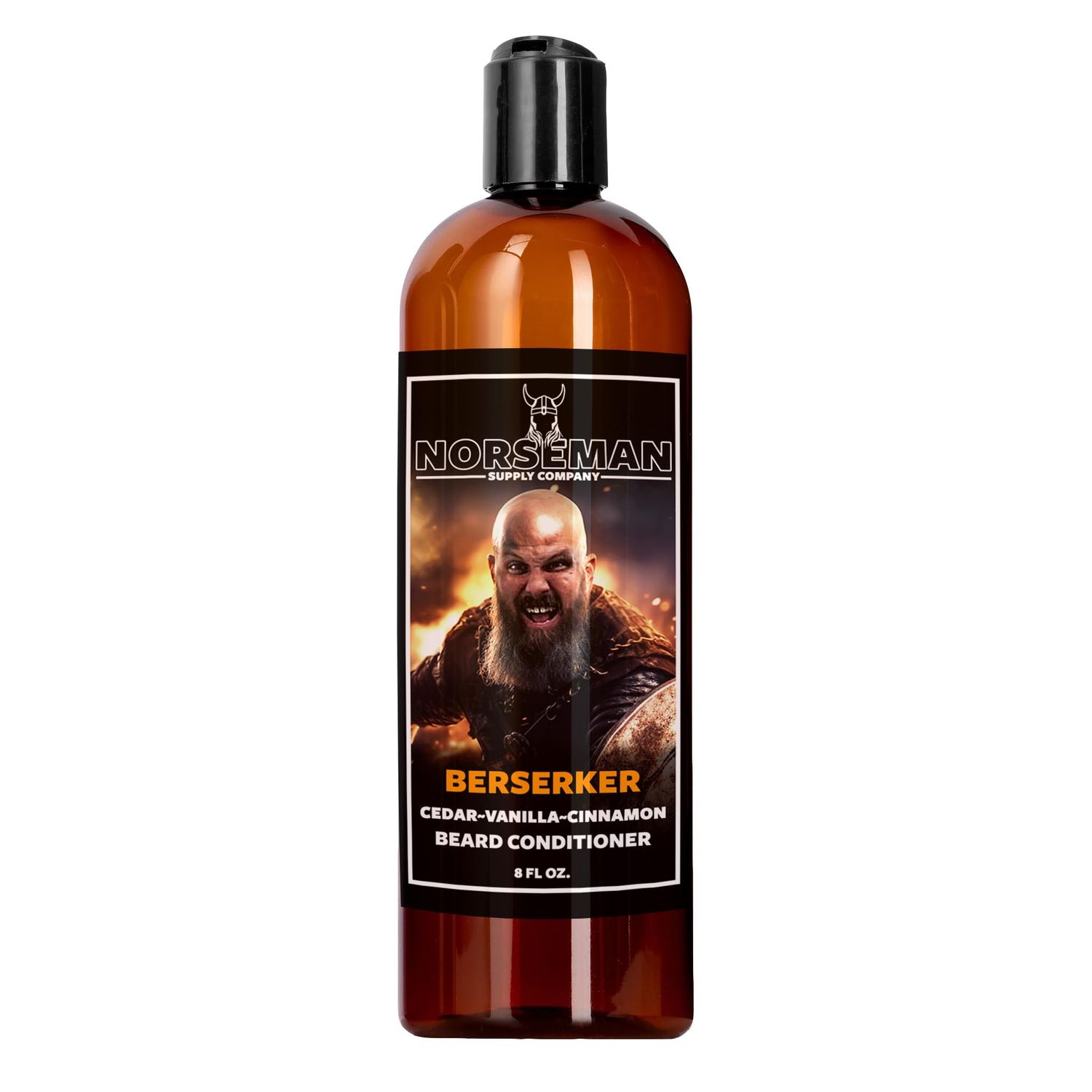 Norseman Supply Company Beard Conditioner for Men to Improve Strength, Softness, and Manageability for Thick, Full, and Curly Facial Hair, Helps Relieves Dry Itchy Skin 8 oz. (Berserker)