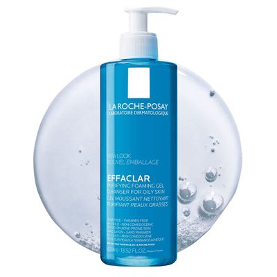 La Roche-Posay Effaclar Purifying Foaming Gel Cleanser for Oily Skin, With Zinc Pidolate To Remove Excess Oil &amp; Shine, Alcohol Free &amp; Oil Free, Sensitive Skin Tested