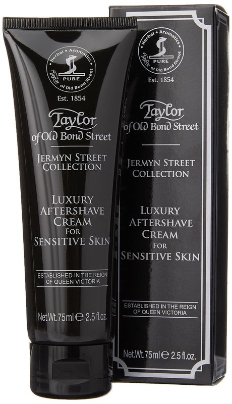 Taylor of Old Bond Street Jermyn Street Luxury Aftershave Cream for Sensitive Skin 75ml, 2.5 Ounce after shave lotion (06020-1)