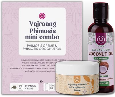 Vajraang phimosis mini combo with Phimosis Creme &amp; Phimosis oil