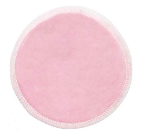 WOIWO 6PCS Reusable Bamboo Makeup Remover Pads, Washable Clean Skin Care Round Pads Cleansing Towel Wipes (Bamboo Velour, Pink)