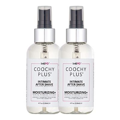 IntiMD COOCHY Intimate After Shave Protection Moisturizer Plus Delicate Soothing Mist For The Pubic Area &amp; Armpits - Antioxidant Formula For Razor Burns, Itchiness &amp; Ingrown Hairs (2 Pack)