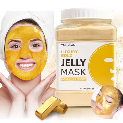 YMEYFAN Jelly Mask Powder for Facial Professional - 24K Gold Anti-Aging &amp; Firming Hydro Jelly Mask, Hydrating Jelly Face Mask Skin Care, Gel Peel Off Mask for Spa Salon Vajacial Mask 17.6Fl Oz