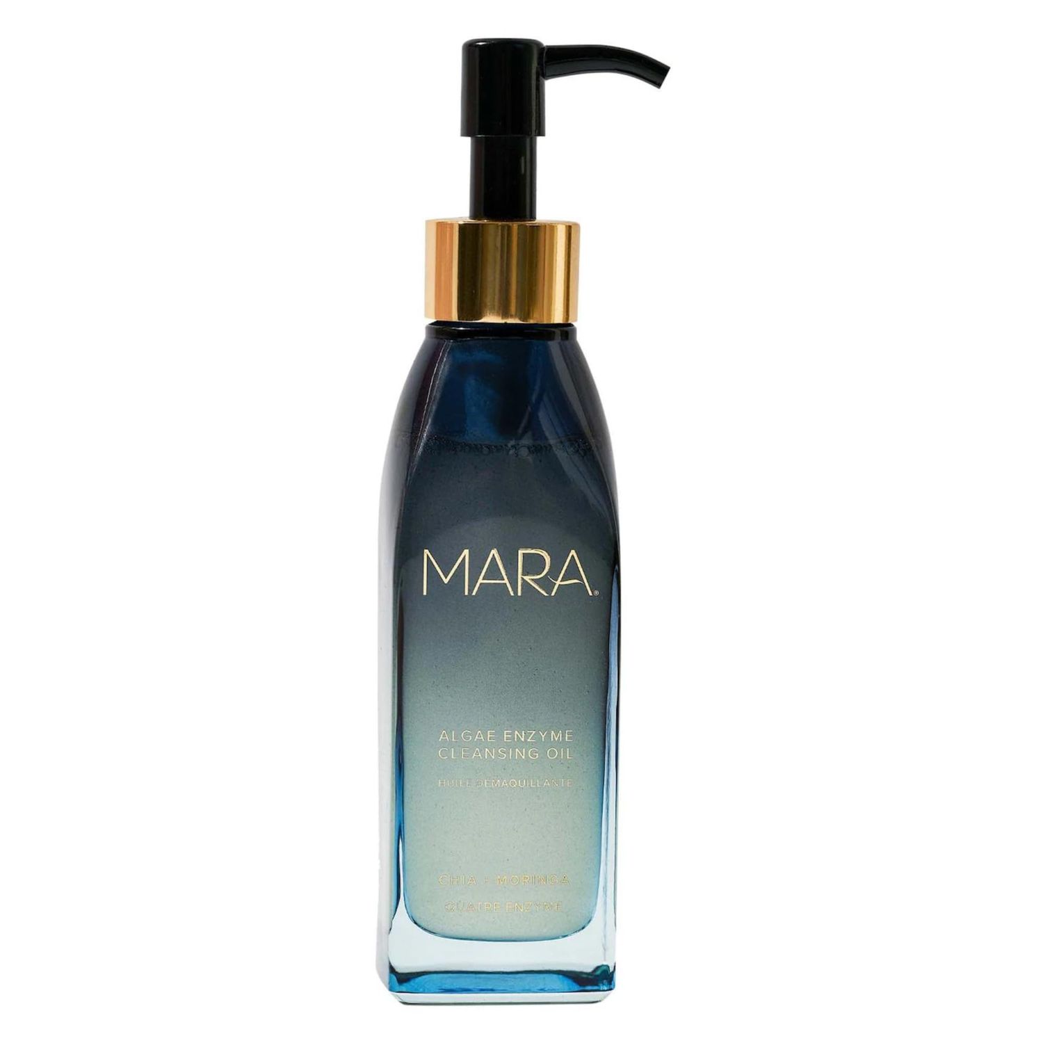 MARA - Natural Chia + Moringa Algae Enzyme Cleansing Oil | Non-Toxic, Plant-Based, Gluten-Free Skin Care | For All Skin Types, Hypoallergenic, Hydrating, Exfoliating, Make-Up Remover (4 oz | 120 ml)