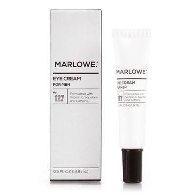MARLOWE. No. 127 Mens Eye Cream with Vitamin C, Caffeine and Moisturizing Squalane for Puffiness, Wrinkles &amp; Dark Circles, Targeted Under Eye Skin Care, 0.5 FL Oz